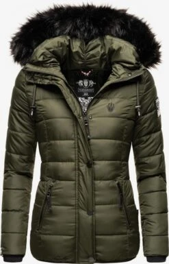 Navahoo Winterjassen Winterjas Zuckerbiene Dames Olijfgroen