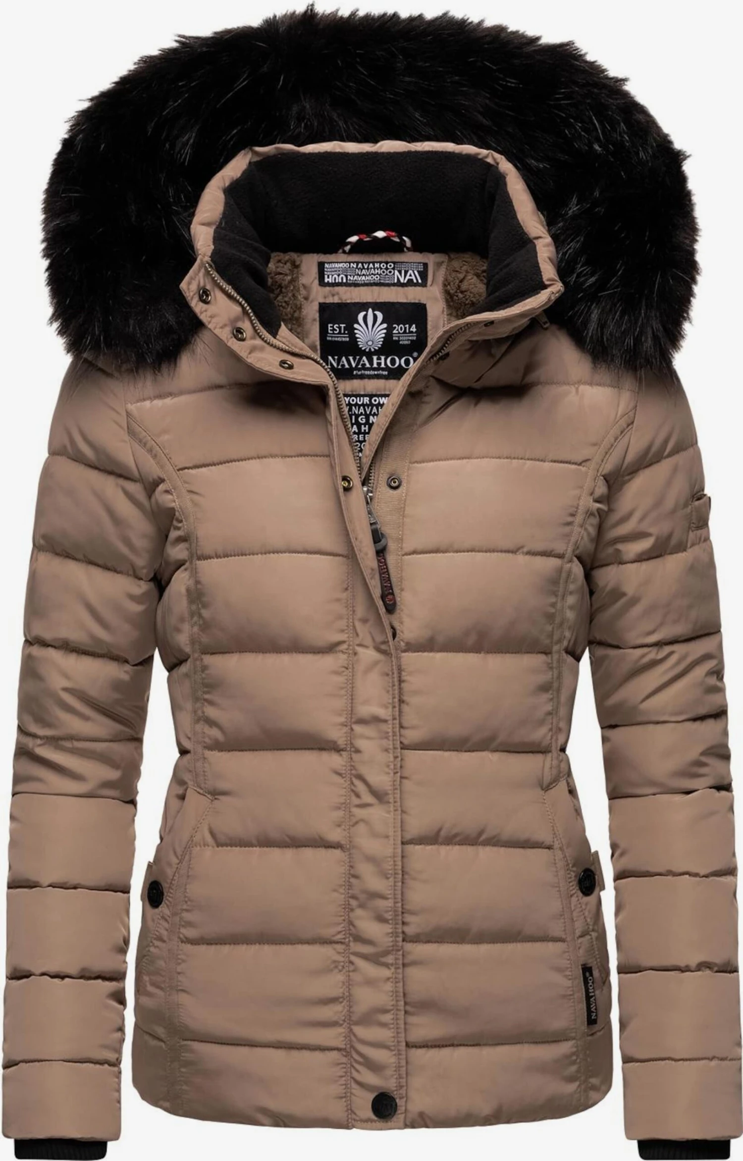 Navahoo Winterjassen Winterjas Miamor Dames Taupe 1 Navahoo Winterjassen Winterjas Miamor Dames Taupe