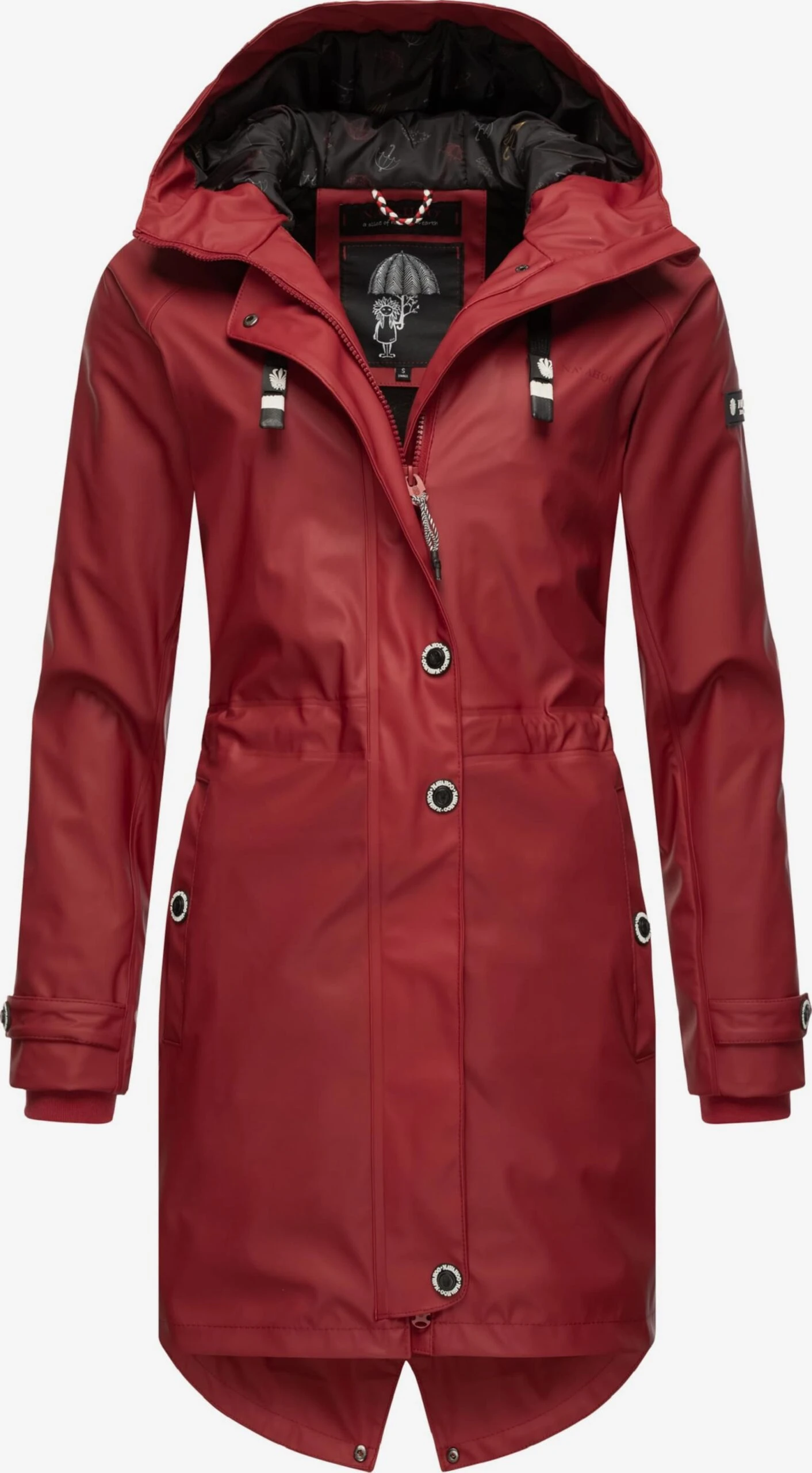 Navahoo Regenmantels Functionele Mantel Rainy Flower Dames Rood 4 Navahoo Regenmantels Functionele Mantel Rainy Flower Dames Rood - Afbeelding 4