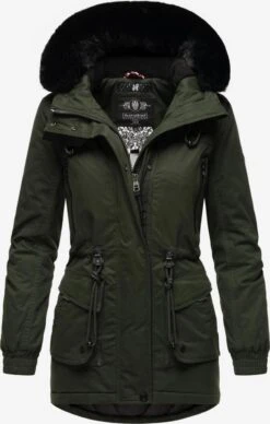 Navahoo Parkas Winterparka Dames Olijfgroen