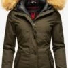 Navahoo Winterjassen Winterjas Laura Dames Kaki