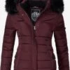 Navahoo Winterjassen Winterjas Miamor Dames Wijnrood