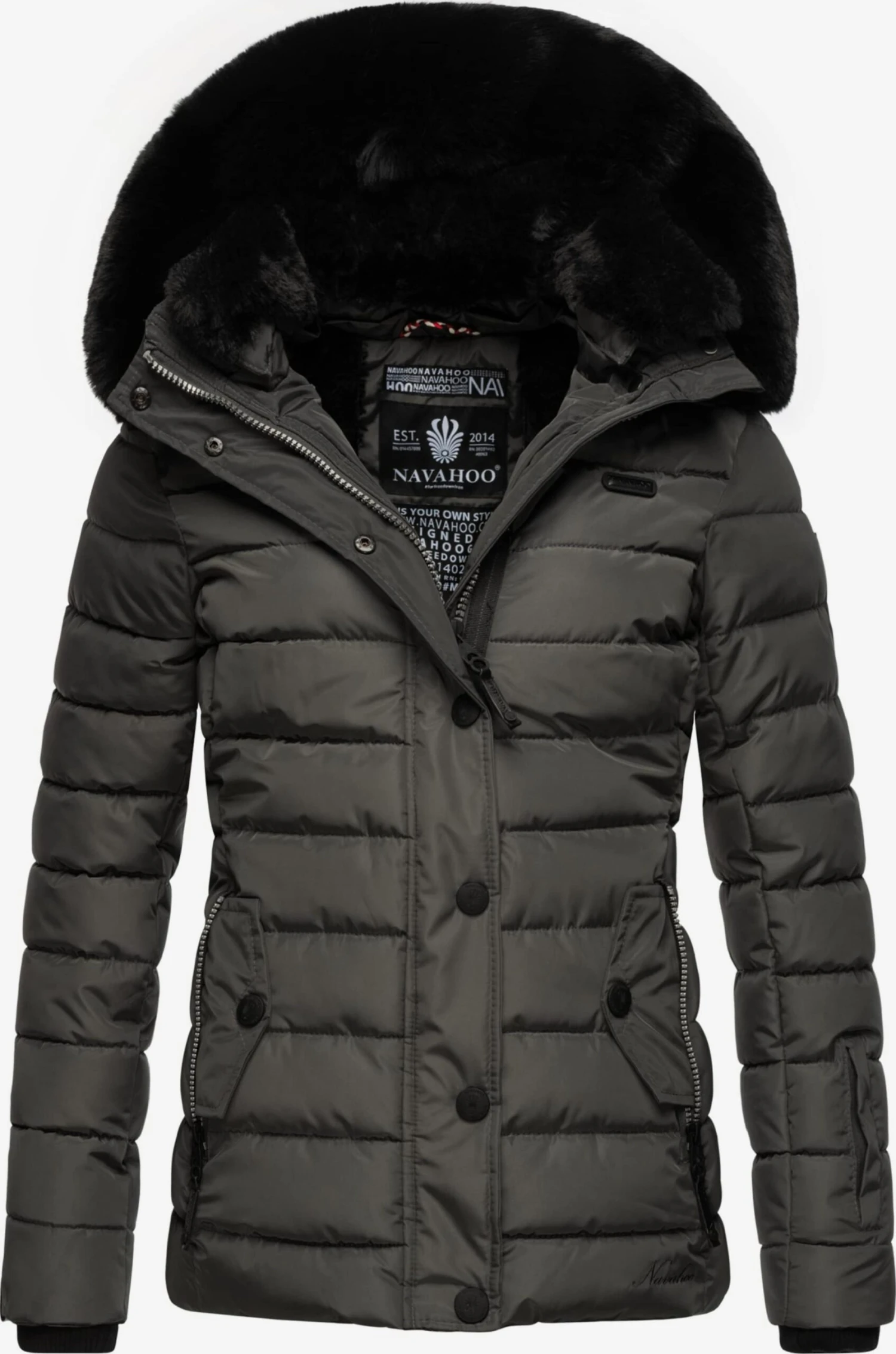 Navahoo Winterjassen Winterjas Milianaa Dames Antraciet 1 Navahoo Winterjassen Winterjas Milianaa Dames Antraciet