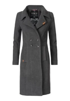 Navahoo Wooly - Halflange Jas - Anthracite -Navahoo 3df376f0b7e6477aae9243bf9334ba61