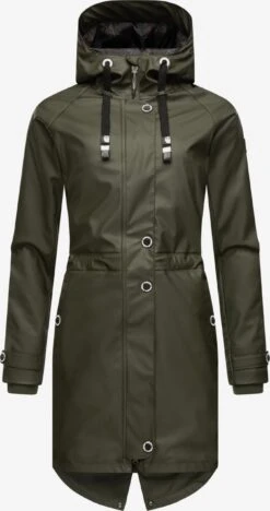 Navahoo Regenmantels Functionele Mantel Rainy Flower Dames Kaki