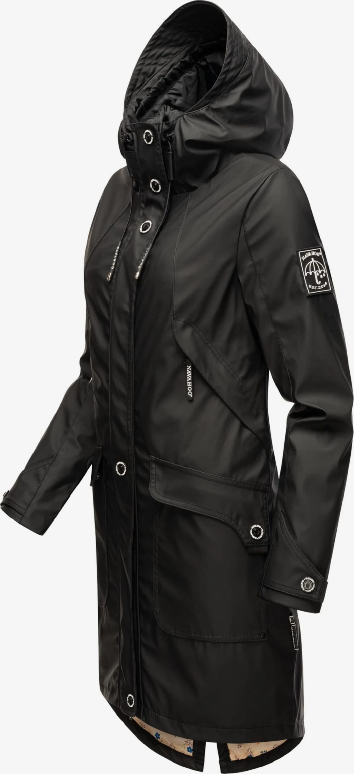 Navahoo Regenmantels Tussenmantel Schötchen Dames Zwart 2 Navahoo Regenmantels Tussenmantel Schötchen Dames Zwart - Afbeelding 2