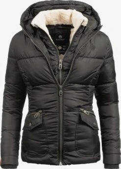 Navahoo Winterjassen Winterjas Megan Dames Zwart