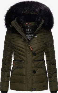 Navahoo Winterjassen Winterjas Wisteriaa Dames Olijfgroen