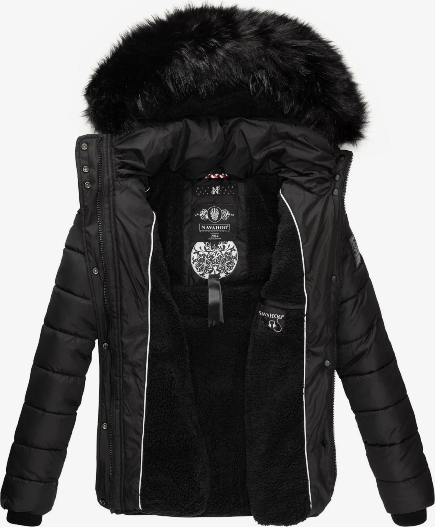 Navahoo Winterjassen Winterjas Zuckerbiene Dames Zwart 6 Navahoo Winterjassen Winterjas Zuckerbiene Dames Zwart - Afbeelding 6