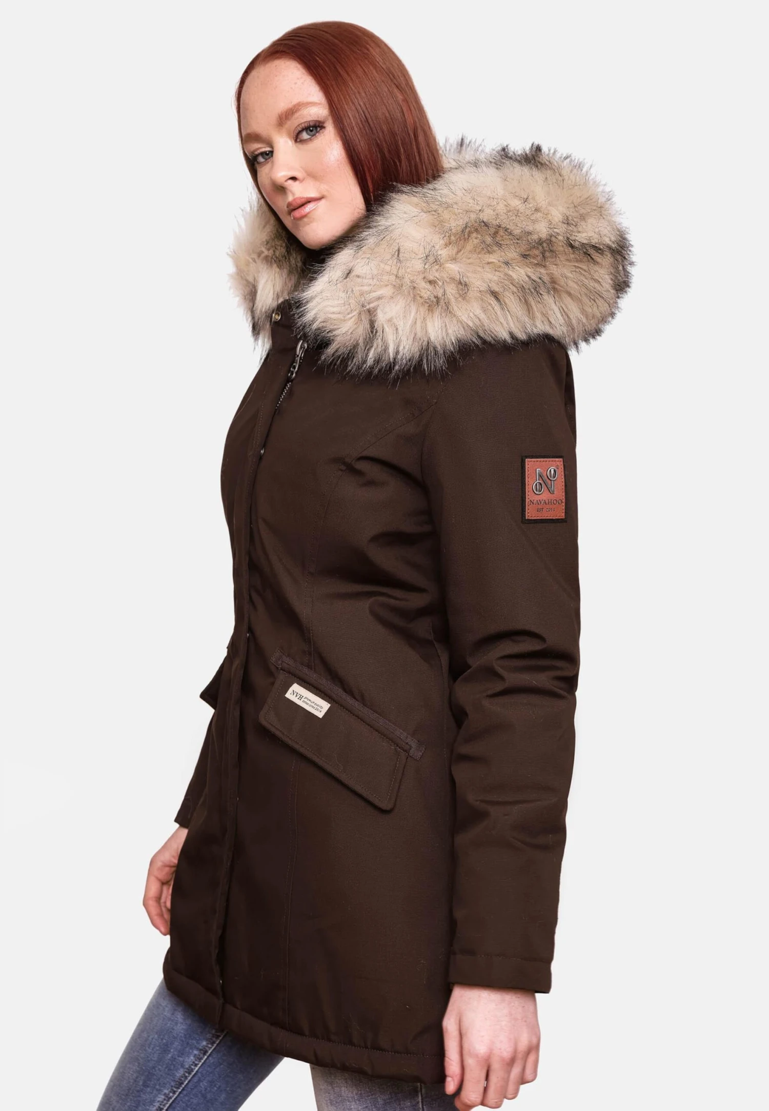 Navahoo Parkas Winterparka Cristal Dames Bruin 7 Navahoo Parkas Winterparka Cristal Dames Bruin - Afbeelding 7