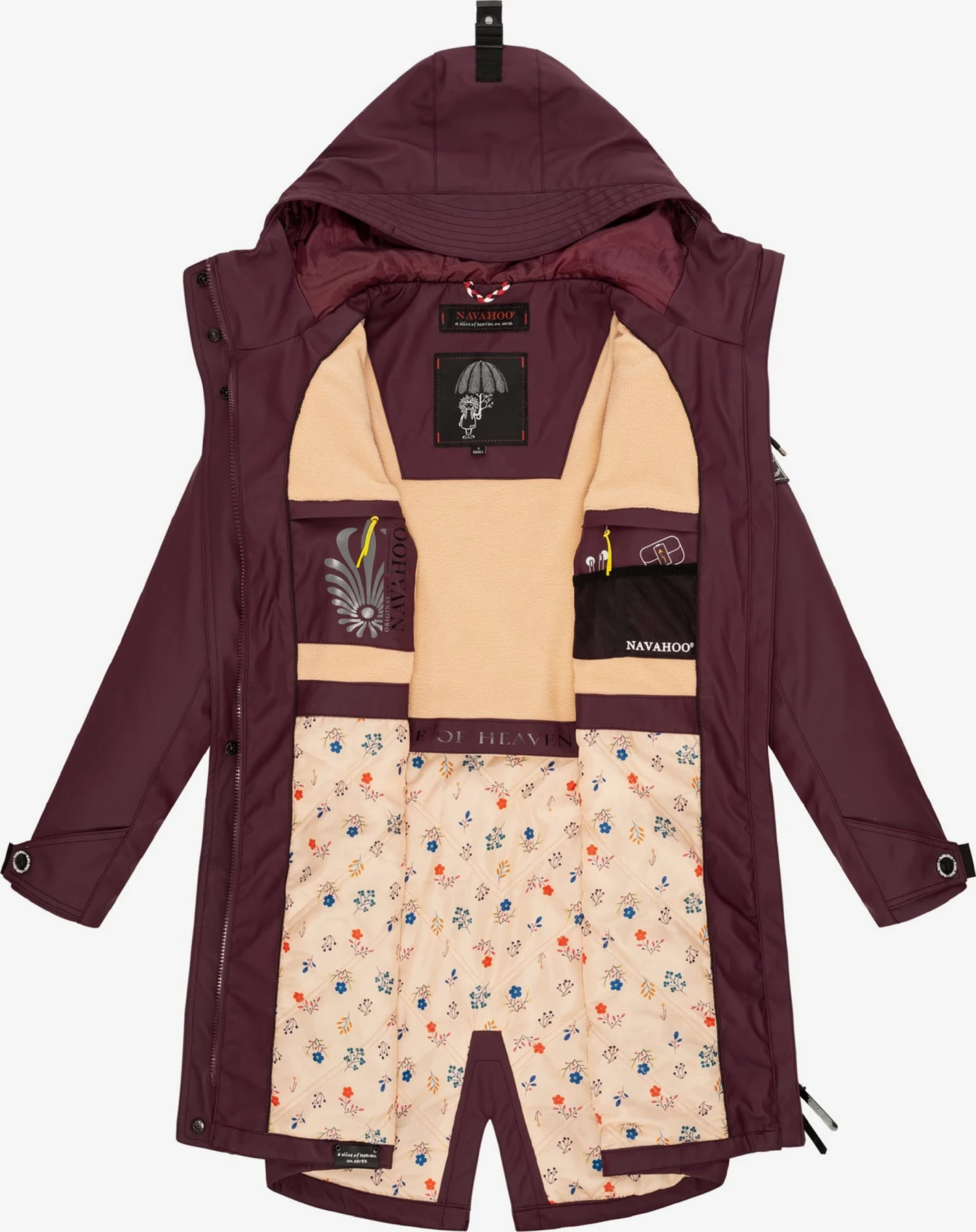 Navahoo Regenmantels Tussenmantel Dames Bordeaux 5 Navahoo Regenmantels Tussenmantel Dames Bordeaux - Afbeelding 5