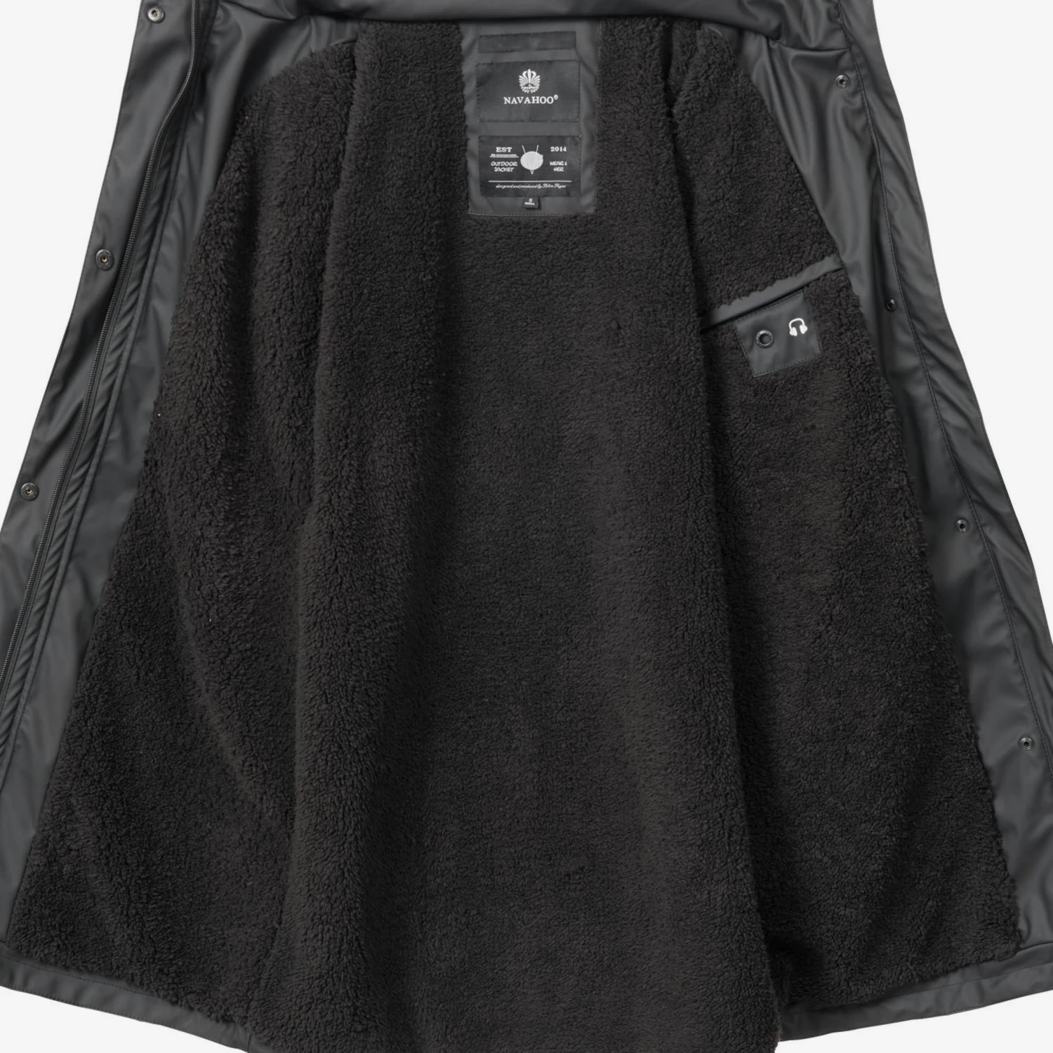 Navahoo Regenmantels Tussenmantel Deike Dames Zwart 4 Navahoo Regenmantels Tussenmantel Deike Dames Zwart - Afbeelding 4