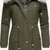Navahoo Parkas Winterparka Honigfee Dames Kaki