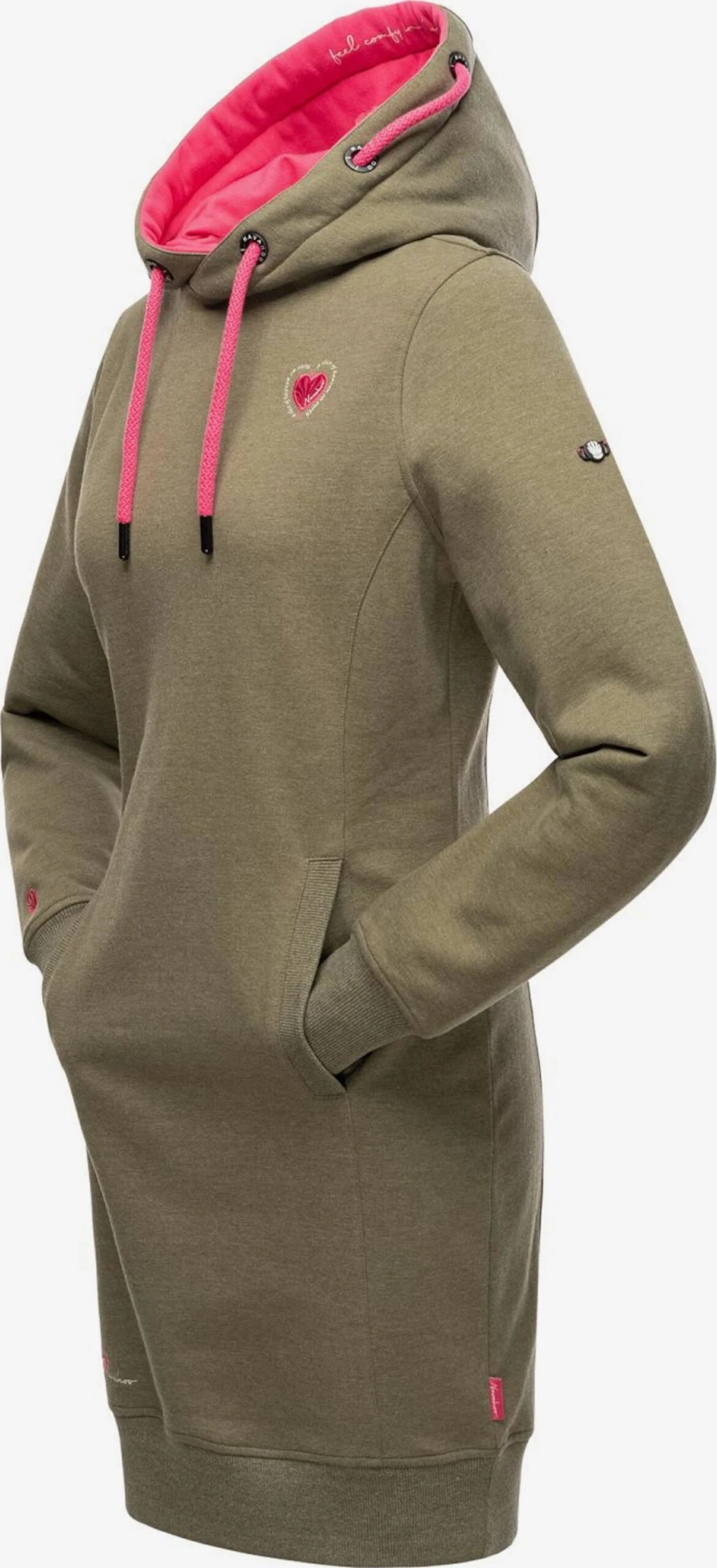 Navahoo Mini Jurken Jurk Dames Olijfgroen 4 Navahoo Mini Jurken Jurk Dames Olijfgroen - Afbeelding 4