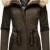 Navahoo Parkas Winterparka Dames Chocoladebruin
