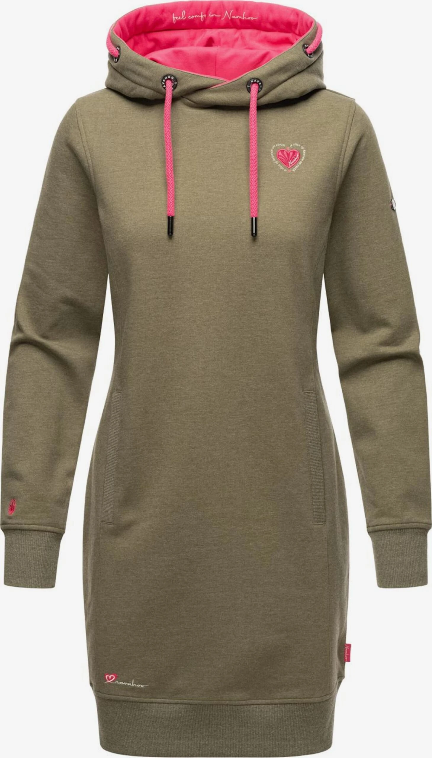 Navahoo Mini Jurken Jurk Dames Olijfgroen 1 Navahoo Mini Jurken Jurk Dames Olijfgroen