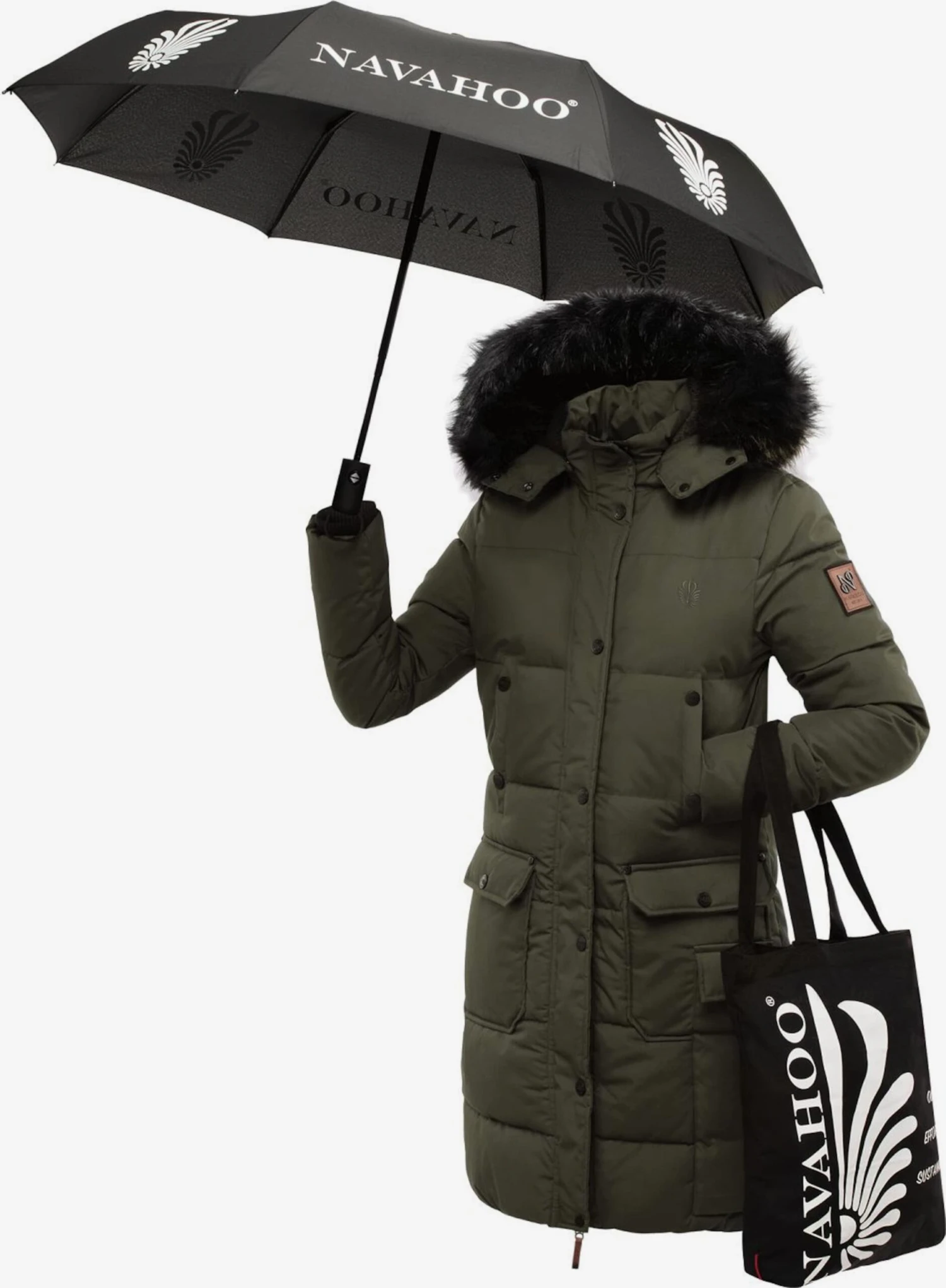 Navahoo Wintermantels Wintermantel Cosimaa Dames Antraciet 6 Navahoo Wintermantels Wintermantel Cosimaa Dames Antraciet - Afbeelding 6