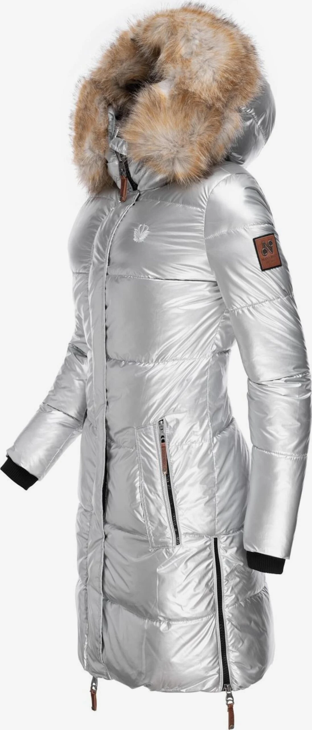 Navahoo Wintermantels Wintermantel Halina Dames Zilver 2 Navahoo Wintermantels Wintermantel Halina Dames Zilver - Afbeelding 2