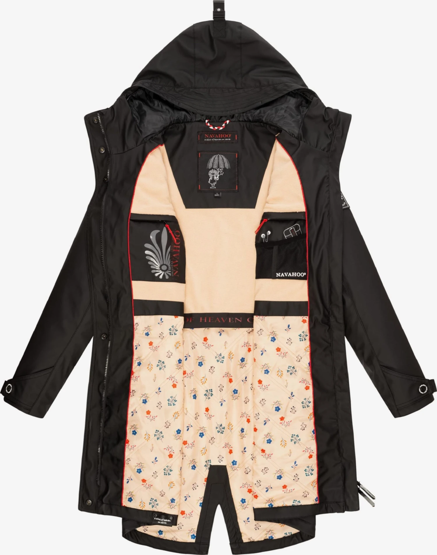 Navahoo Regenmantels Tussenmantel Schötchen Dames Zwart 5 Navahoo Regenmantels Tussenmantel Schötchen Dames Zwart - Afbeelding 5