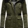 Navahoo Parkas Winterparka Luluna Dames Olijfgroen