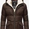 Navahoo Winterjassen Winterjas Megan Dames Donkerbruin