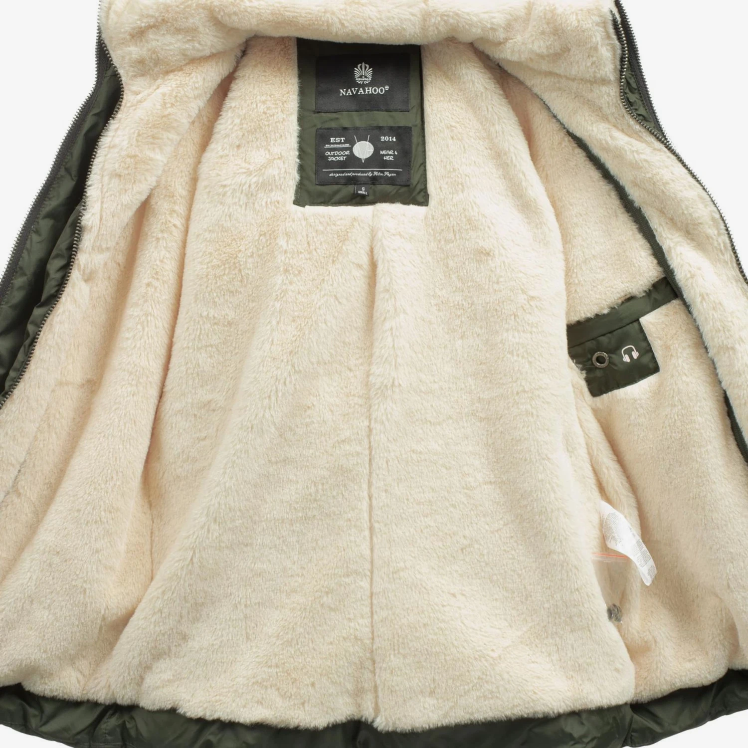 Navahoo Winterjassen Winterjas Megan Dames Olijfgroen 6 Navahoo Winterjassen Winterjas Megan Dames Olijfgroen - Afbeelding 6