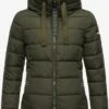Navahoo Winterjassen Winterjas Amayaa Dames Olijfgroen