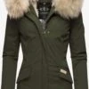 Navahoo Parkas Winterparka Cristal Dames Olijfgroen