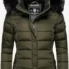 Navahoo Winterjassen Winterjas Miamor Dames Olijfgroen